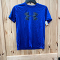 BOYS UNDER ARMOUR SHIRT BLUE/BLK/GREY YXL 14