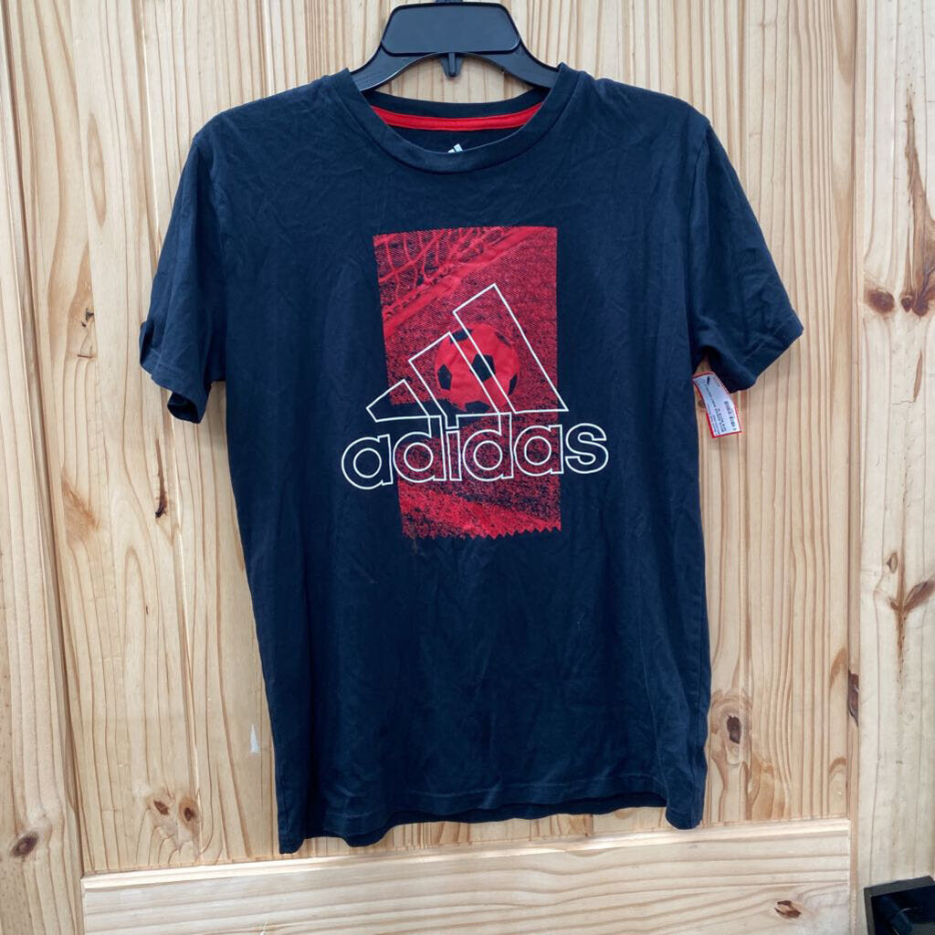 BOYS ADIDAS SHIRT RED/BLK L 14/16