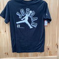BOYS JORDAN SHIRT BLK/WHITE/GREY L 12