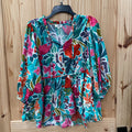 WOMENS UMGEE GREEN FLORAL TOP M