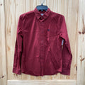 BOYS CINCH LS WINE BUTTON UP SHIRT L 12