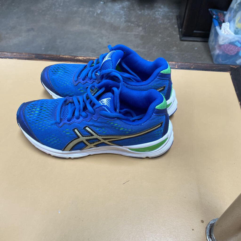 ASICS SHOES ROYAL BLUE/GREY/BLK 3 1/2