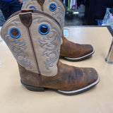 WOMENS ARIAT BOOTS TAN/SKY BLUE 6