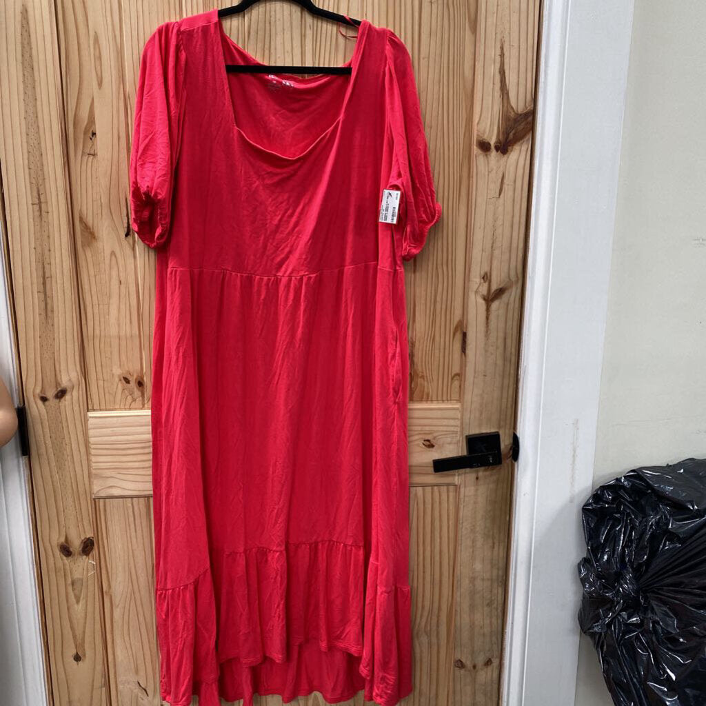 WOMENS TERRA & SKY RED DRESS 1X