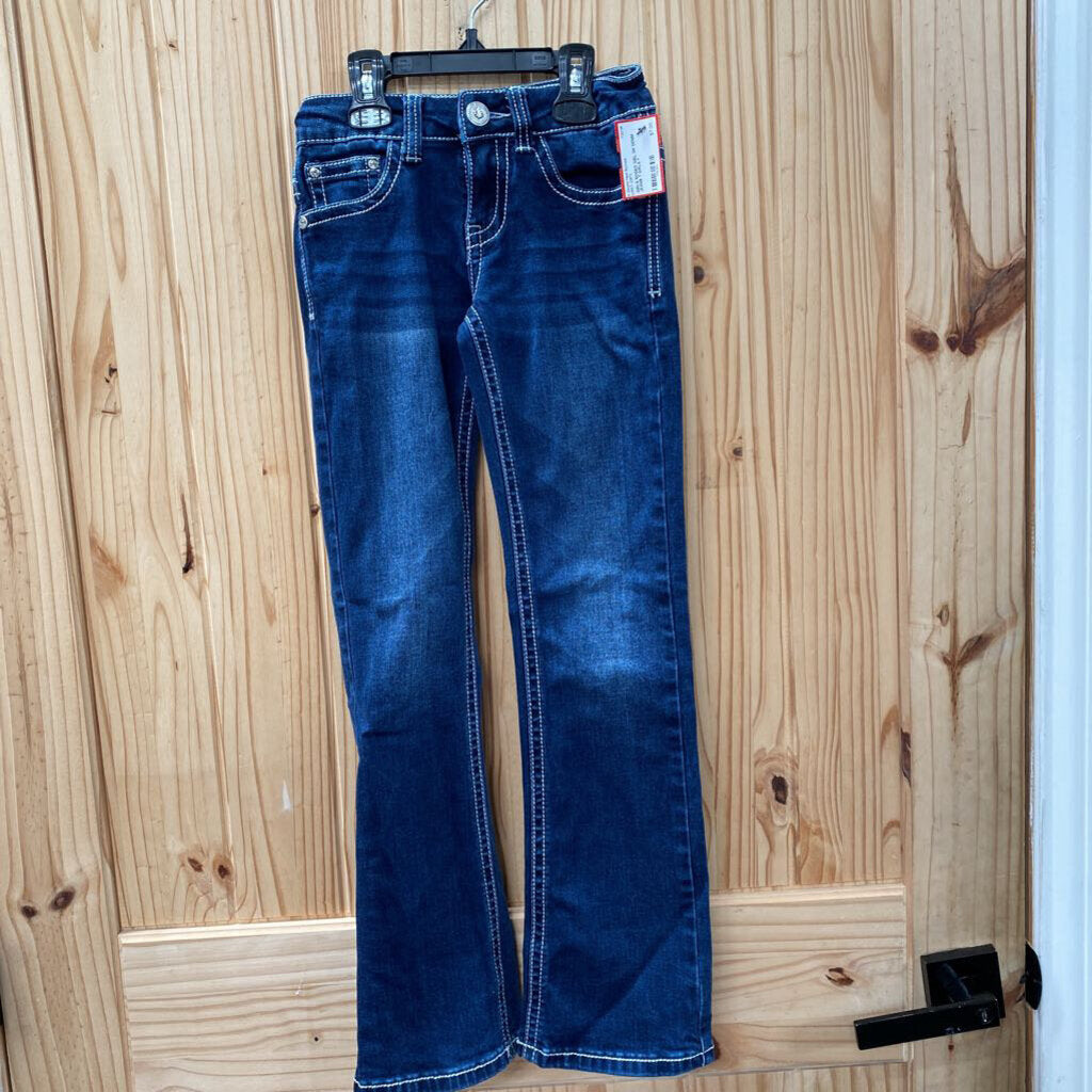 GIRLS RODEO GIRL DK DENIM JEANS 7