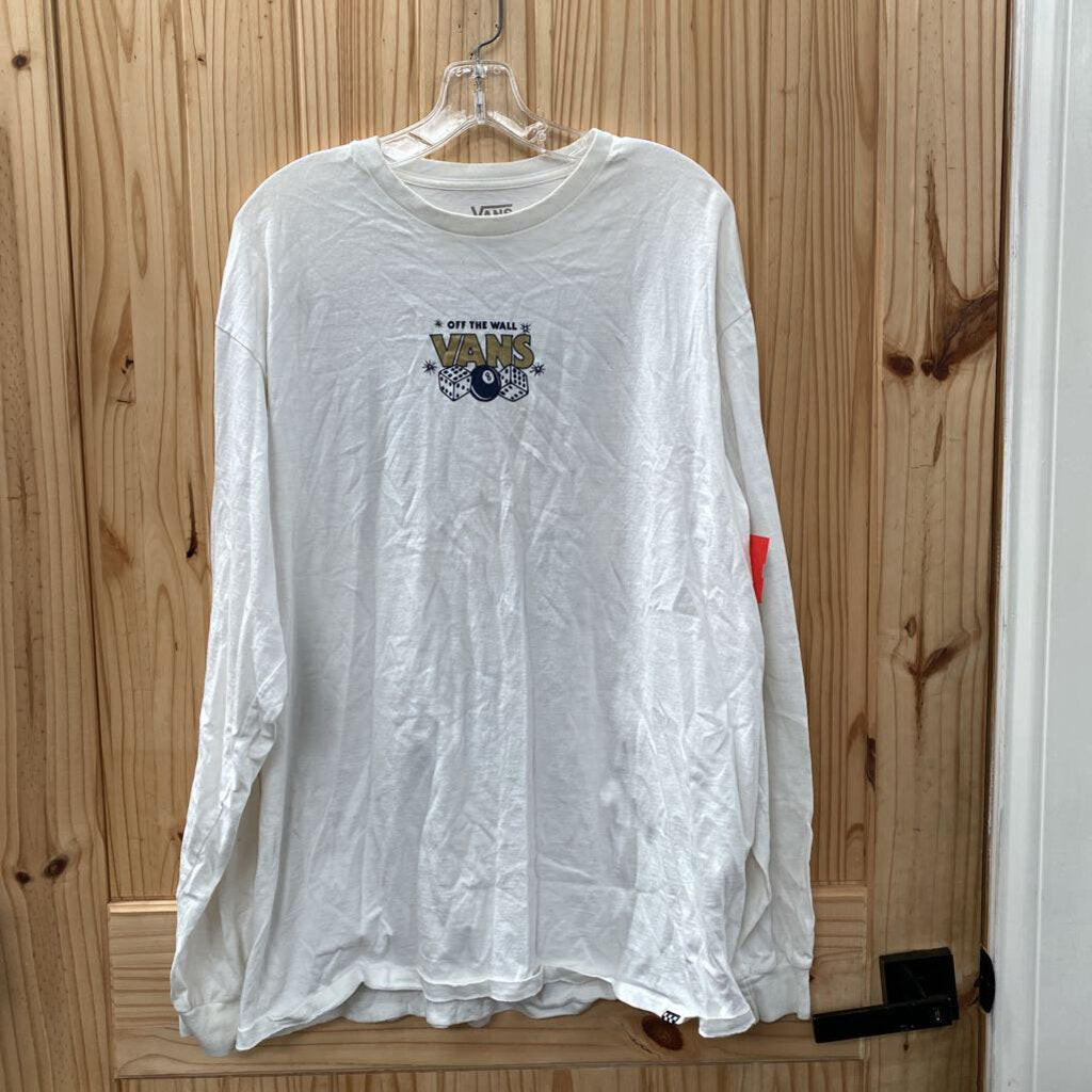 MENS VANS OFF THE WALL LS WHITE SHIRT XL