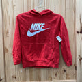 BOYS NIKE HOODIE RED/WHITE M 8/10
