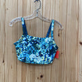 WOMENS OFFLINE BY AERIE SPORTS BRA CYAN FLORAL M NWT