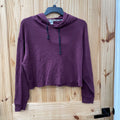 WOMENS VS PINK WINE HOODED CROP TOP L