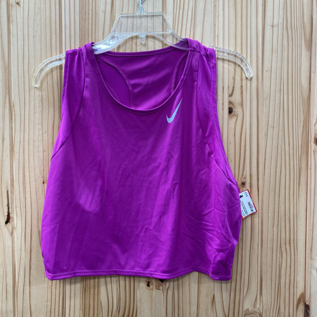 WOMENS NIKE CROP TOP FUSHIA/WHITE XL