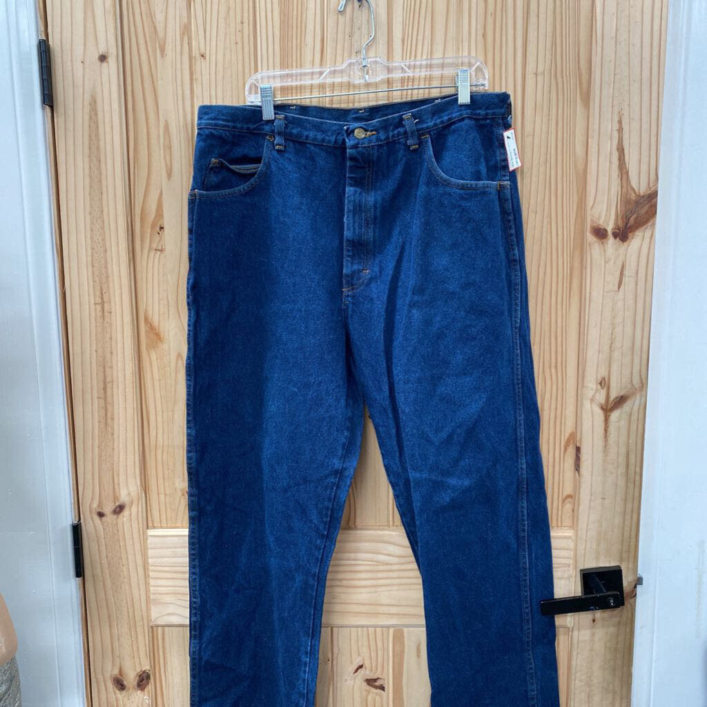 MENS RED KAP DK DENIM JEANS 38X34