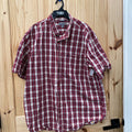MENS CARHARTT PAID BUTTON UP SHIRT RED/WHITE/BLK XL