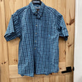MENS ARIAT PRO SERIES PLAID BUTTON UP SHIRT XL BLUE/LT BLUE