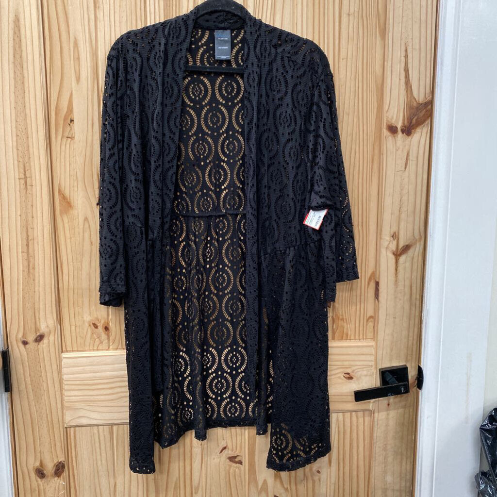 WOMENS CATLAINA BLK SHEER COVER 3X