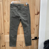 MENS AMERICAN EAGLE OLIVE GREEN DENIM DIST. JEANS 32X30