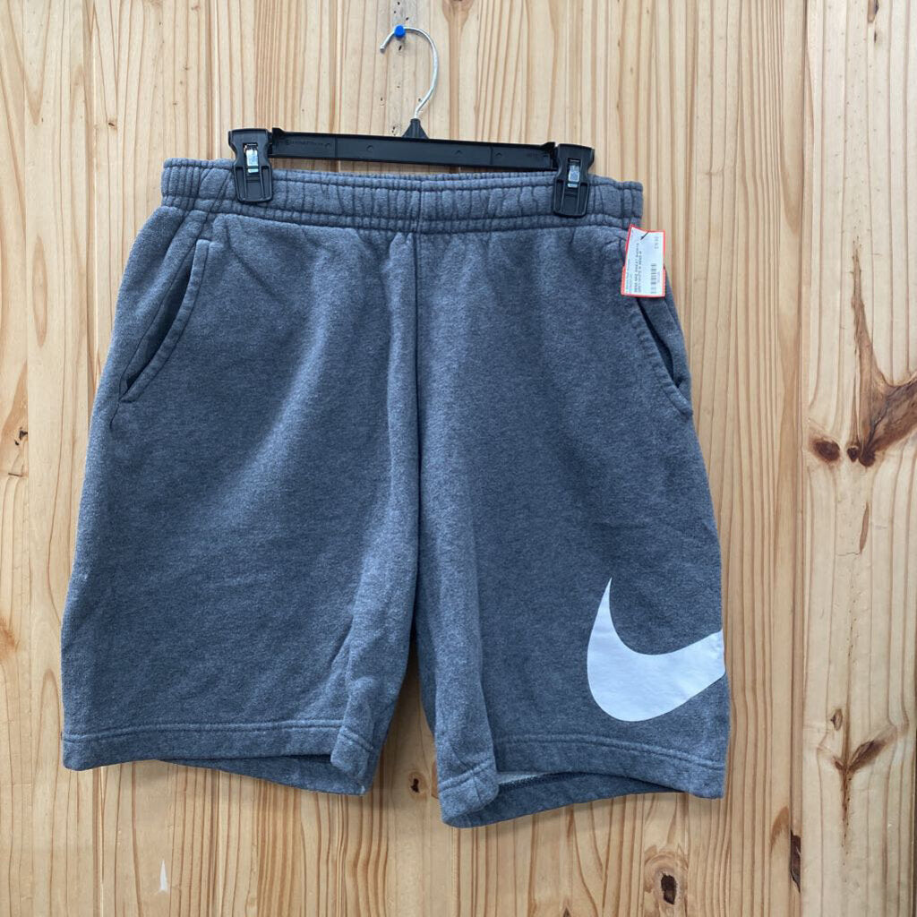 MENS NIKE SWEAT SHORTS GREY/WHITE M