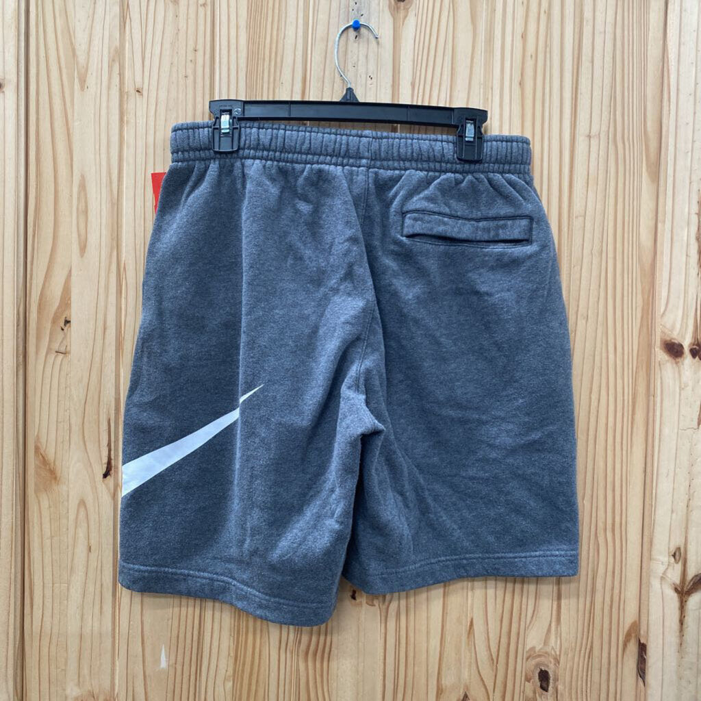 MENS NIKE SWEAT SHORTS GREY/WHITE M