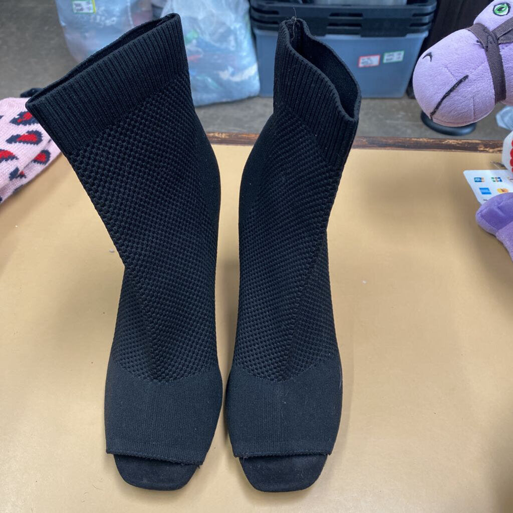WOMENS MIA BLK HEEL CASUAL SHOES 9