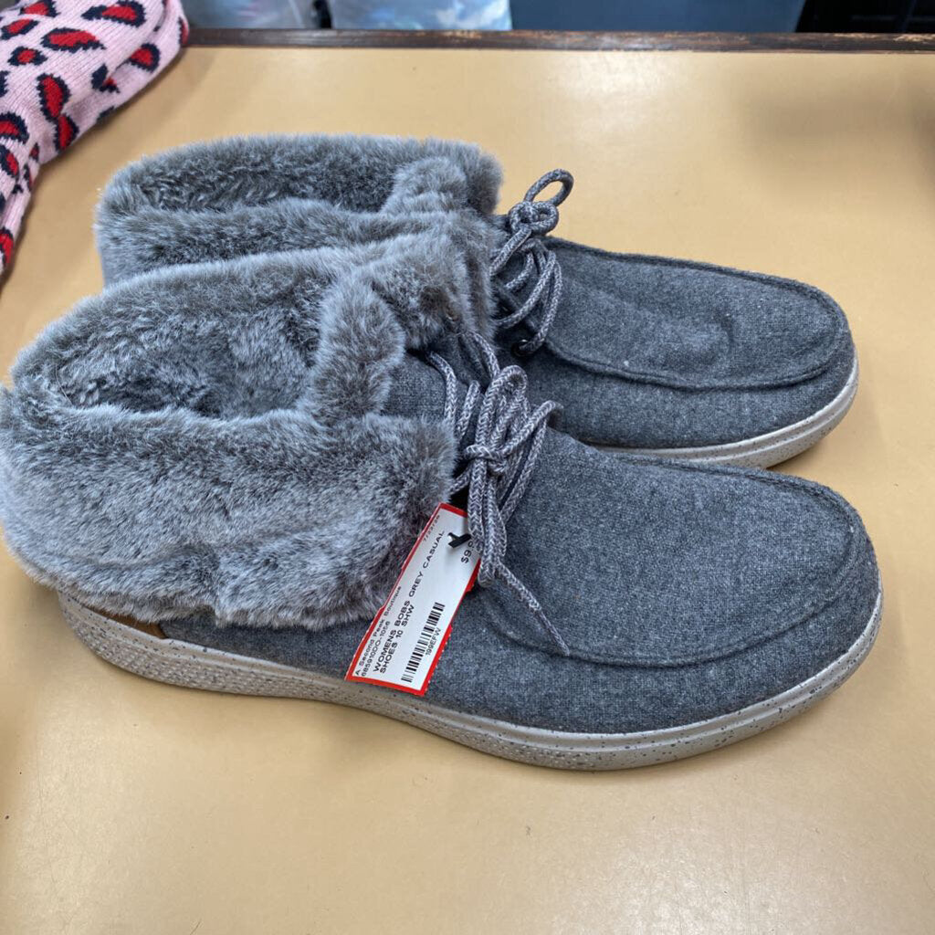 WOMENS BOBS GREY CASUAL SHOES 10