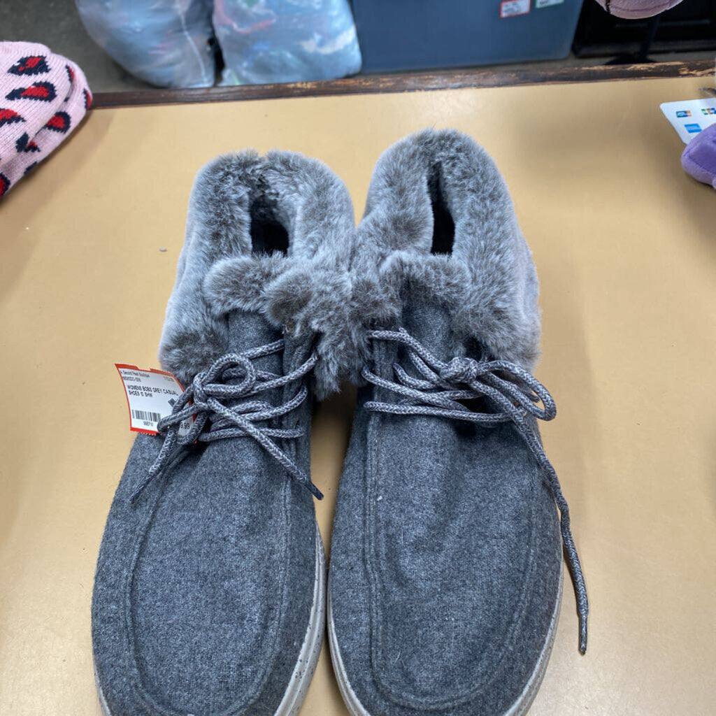 WOMENS BOBS GREY CASUAL SHOES 10