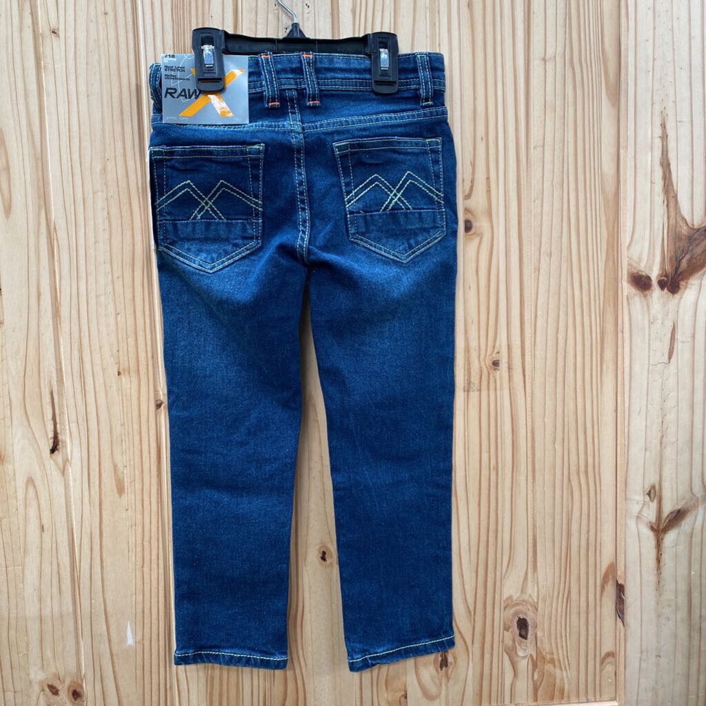 BOYS RAW X DENIM DIST. JEANS 4 NWT