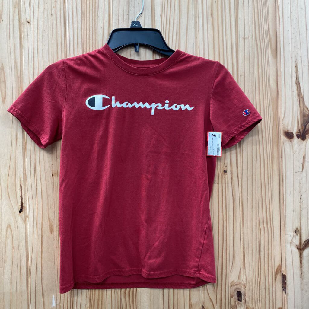 BOYS CHAMPION RED SHIRT L 12