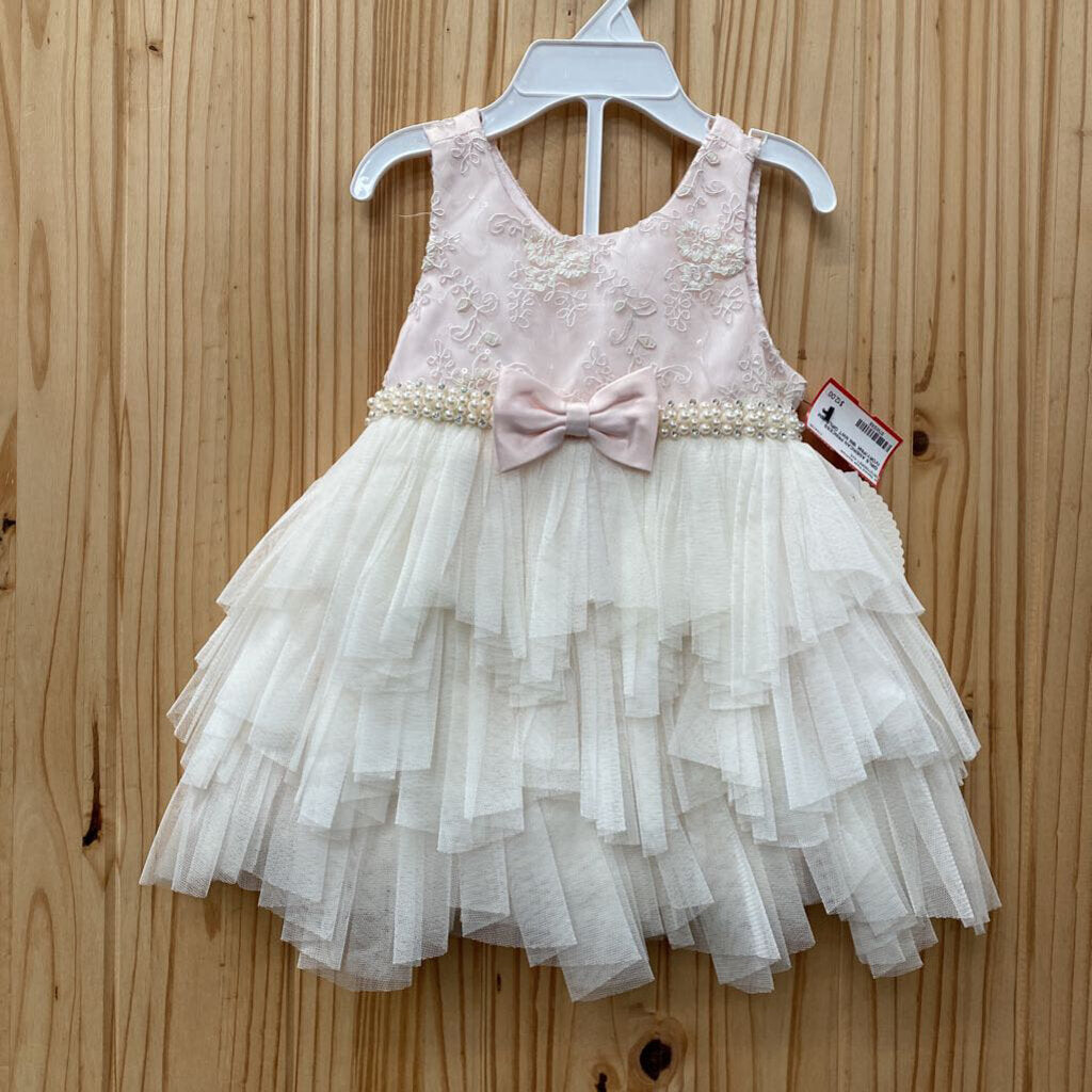 GIRLS AMERICAN PRINCESS IVORY/PINK 18M NWT