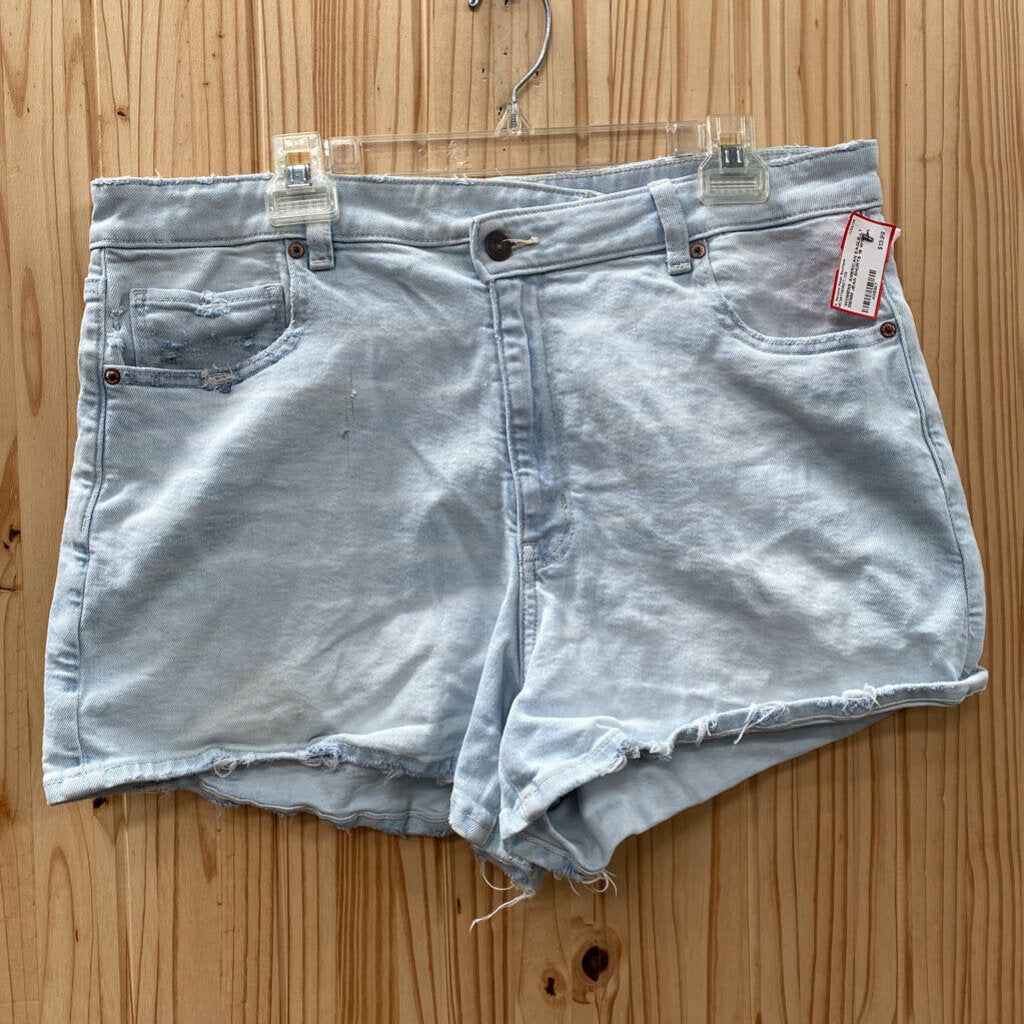 WOMENS AMERICAN EAGLE LT DENIM JEAN SHORTS 18