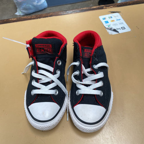 BOYS CONVERSE SHOES RED/WHITE/BLK 13