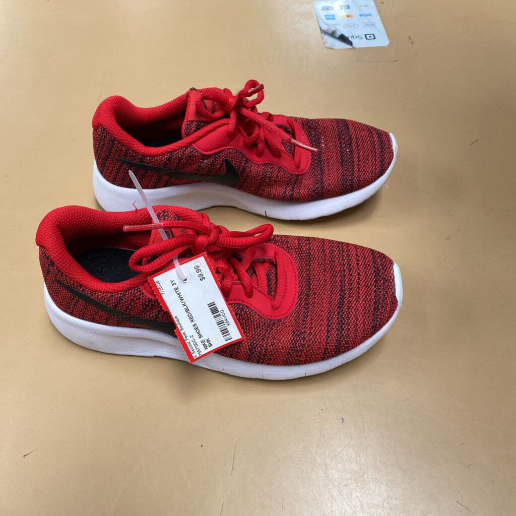 NIKE SHOES RED/BLK/WHITE 3Y