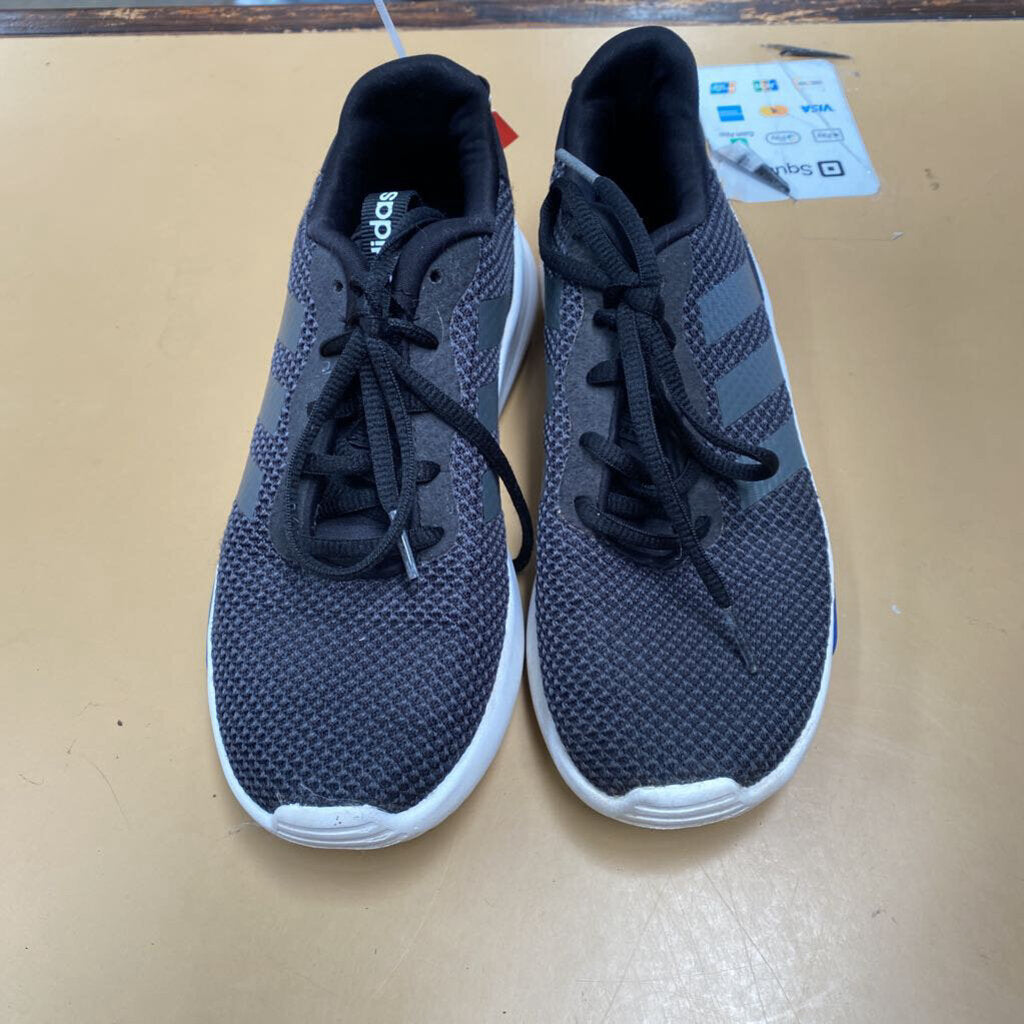 BOYS ADIDAS CLOUDFOAM SHOES BLK/GREY 4