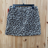 WOMENS UMGEE LEOPARD DENIM SKIRT L
