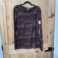 WOMENS BKE LS BROWN SHIRT XL