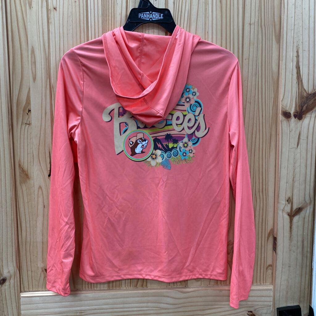 WOMENS BUCEES CORAL LS HOODED SHIRT S
