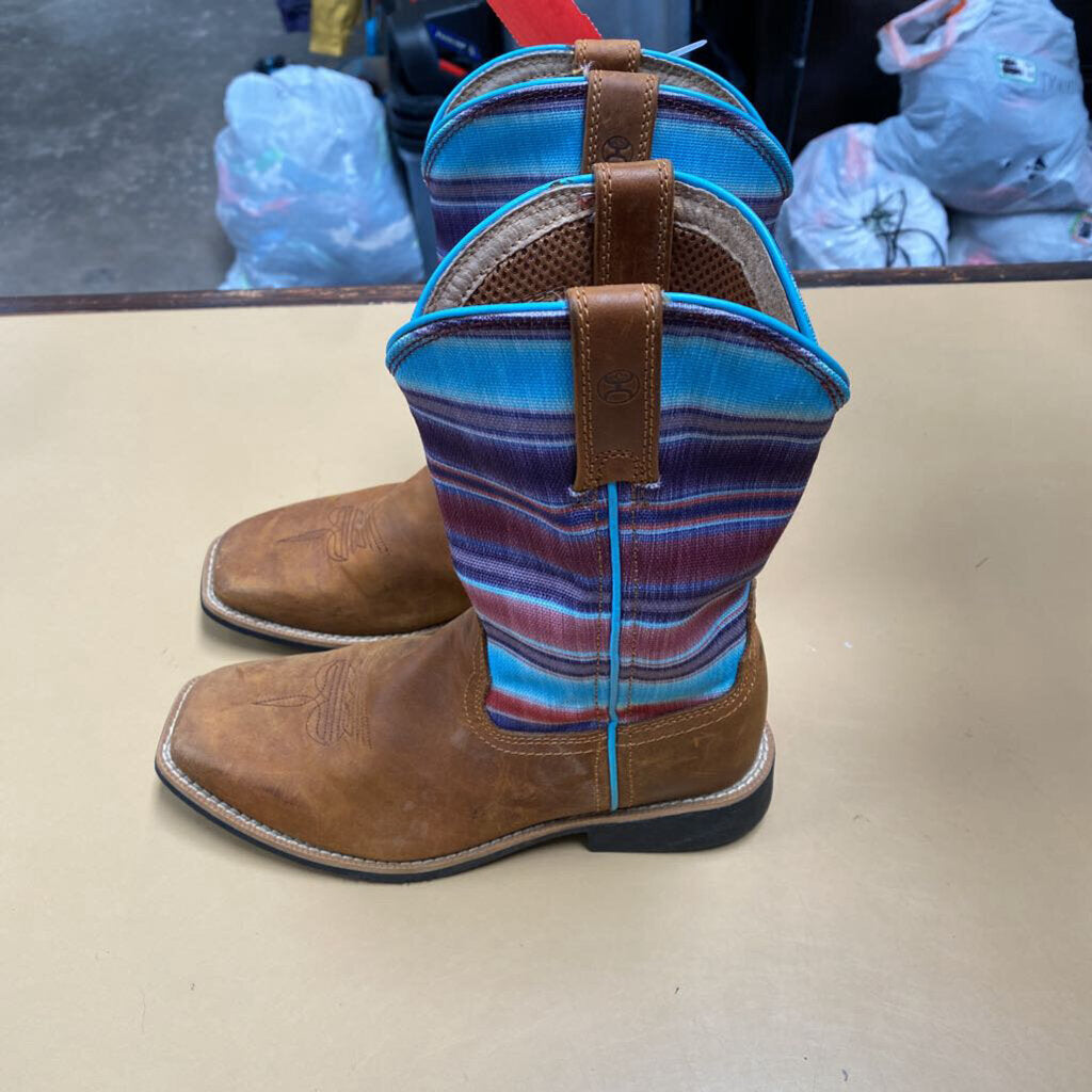 GIRLS TWISTED X BOOTS PURPRLE/CYAN.BROWN 2M