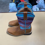 GIRLS TWISTED X BOOTS PURPRLE/CYAN.BROWN 2M