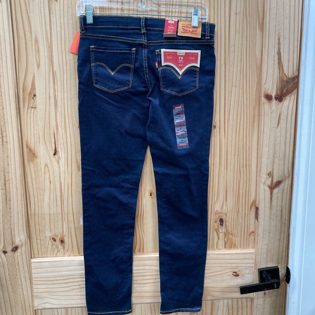 GIRLS LEVIS DK DENIM JEANS 14 REGULAR NWT