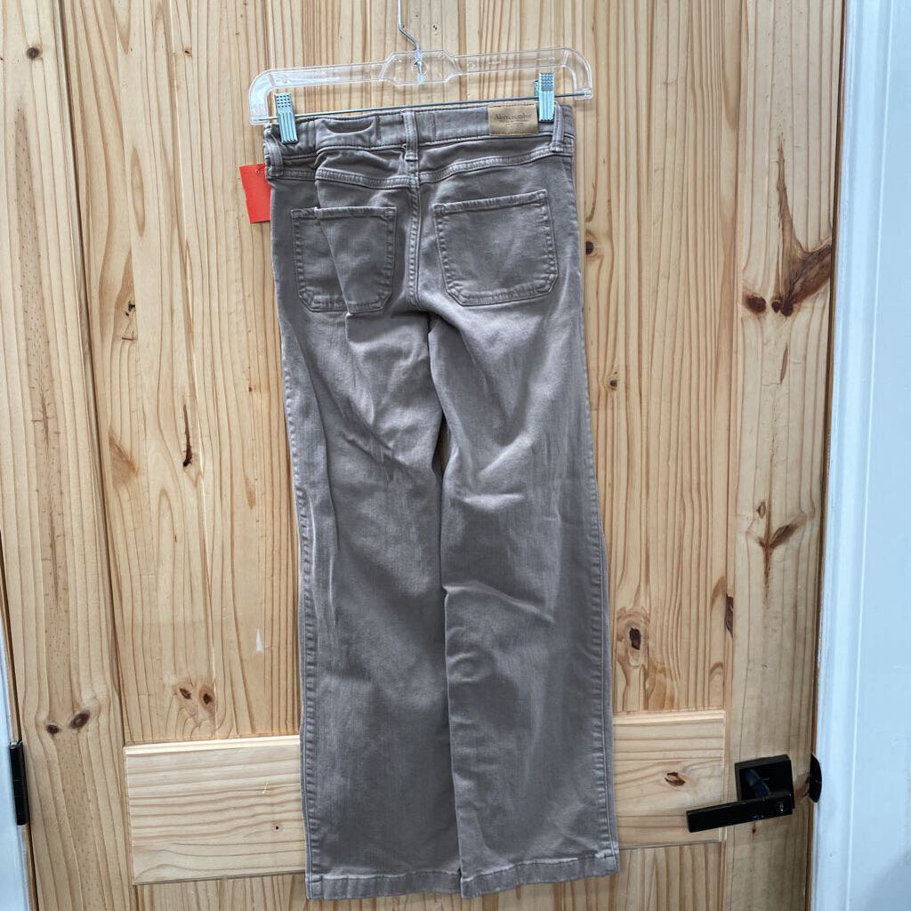 GIRLS ABERCROMBIE KIDS BROWN JEANS 9/10