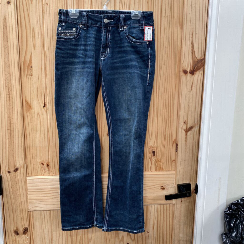 WOMENS ROCK N ROLL DK DENIM JEANS 26X30