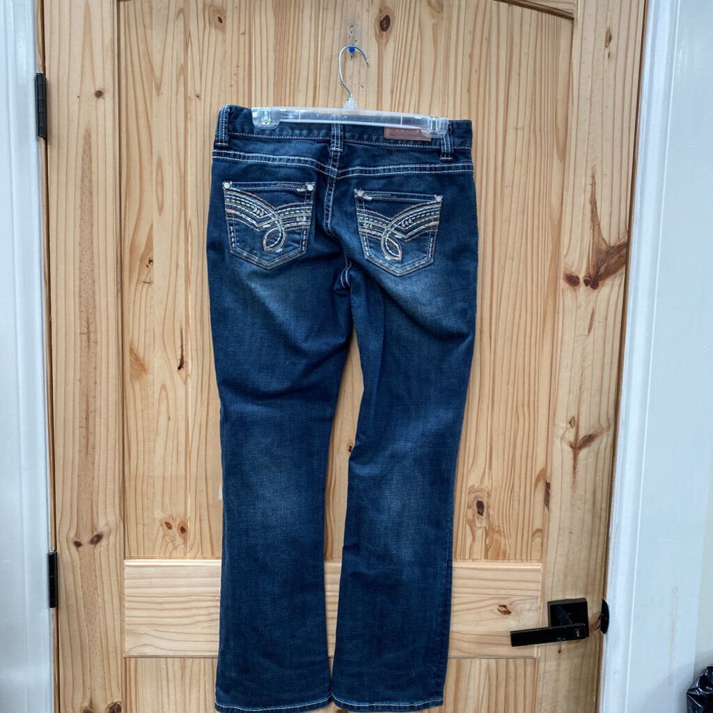 WOMENS ROCK N ROLL DK DENIM JEANS 26X30