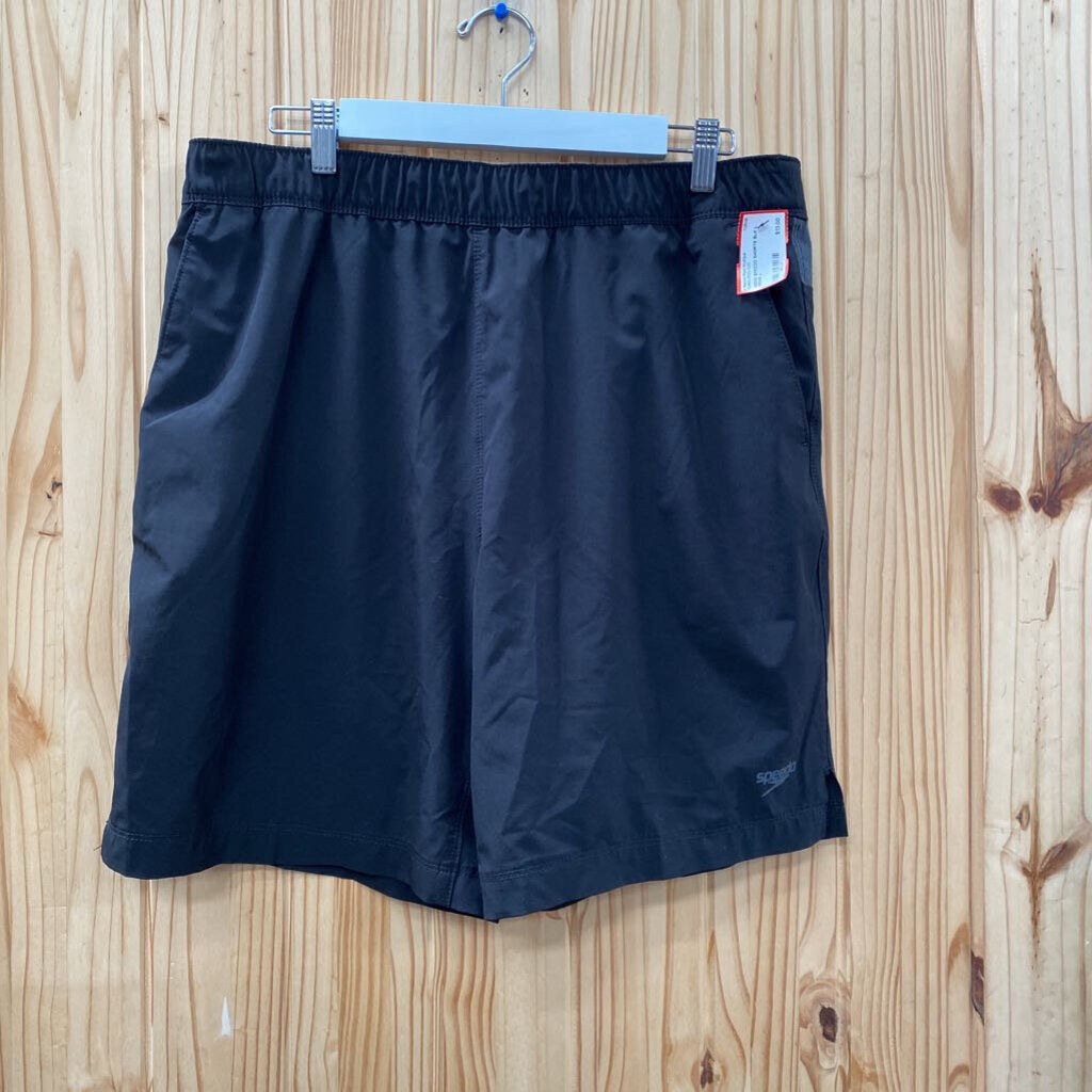 MENS SPEEDO SHORTS BLK L
