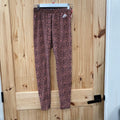 WOMENS NIKE LEGGINGS CORAL/BLK S