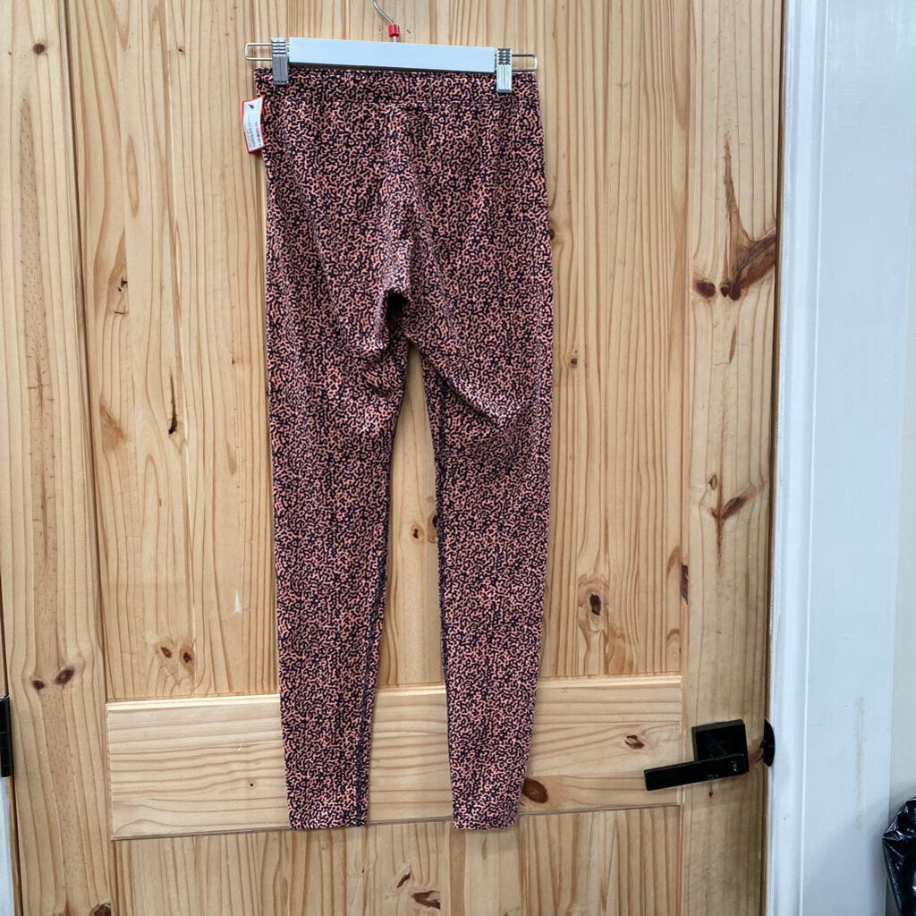 WOMENS NIKE LEGGINGS CORAL/BLK S