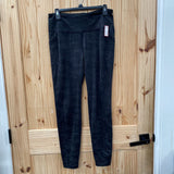 WOMENS MONDETTA DK GREEN/BLK LEGGINGS L