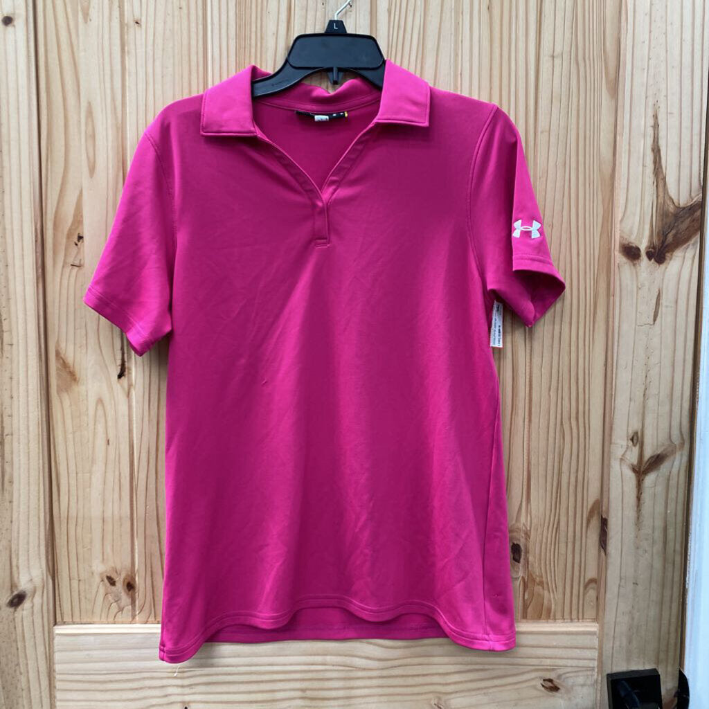 MENS UNDER ARMOUR POLO MAGENTA M
