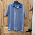 MEN SOUTHERN MARSH POLO SHIRT LT BLUE/WHITE STRIPE
