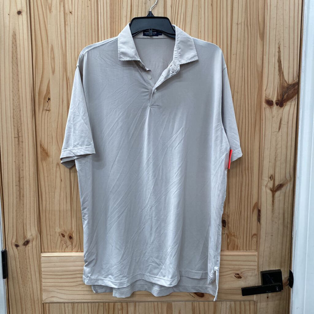 MENS SOUTHERN MARSH LT TAN POLO SHIRT M