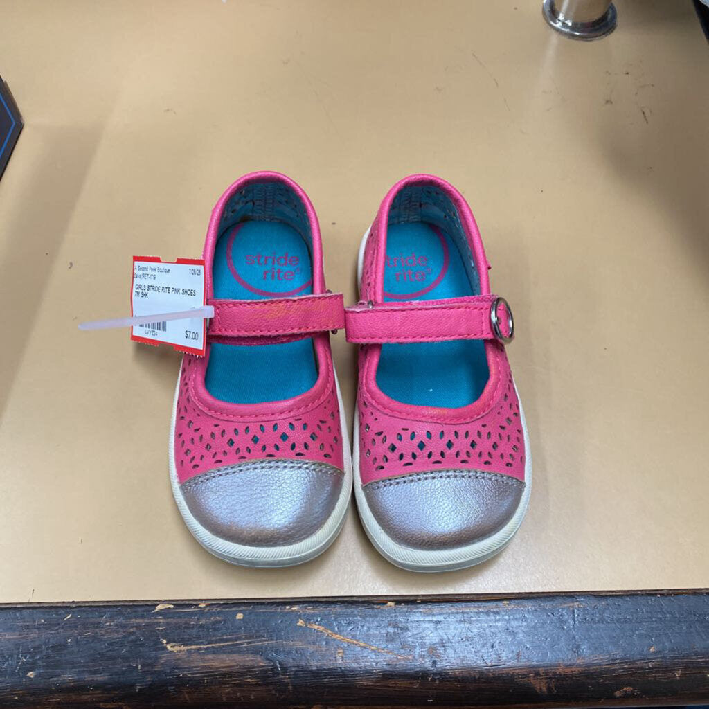 GIRLS STRIDE RITE PINK SHOES 7M