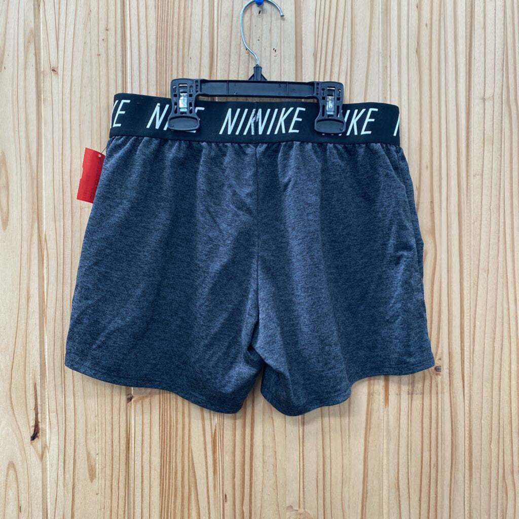 GIRLS NIKE SHORTS CHARCOAL/BLK/WHITE XL 14