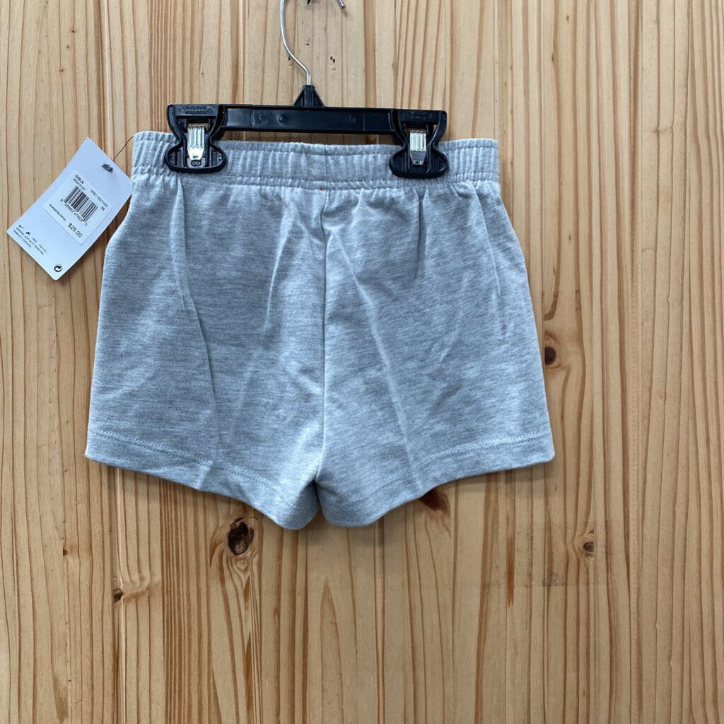 GIRLS NIKE SHORTS GREY/WHITE L 6X NWT